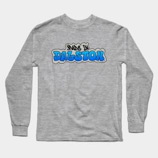 Made in Dalston I Garffiti I Neon Colors I Blue Long Sleeve T-Shirt